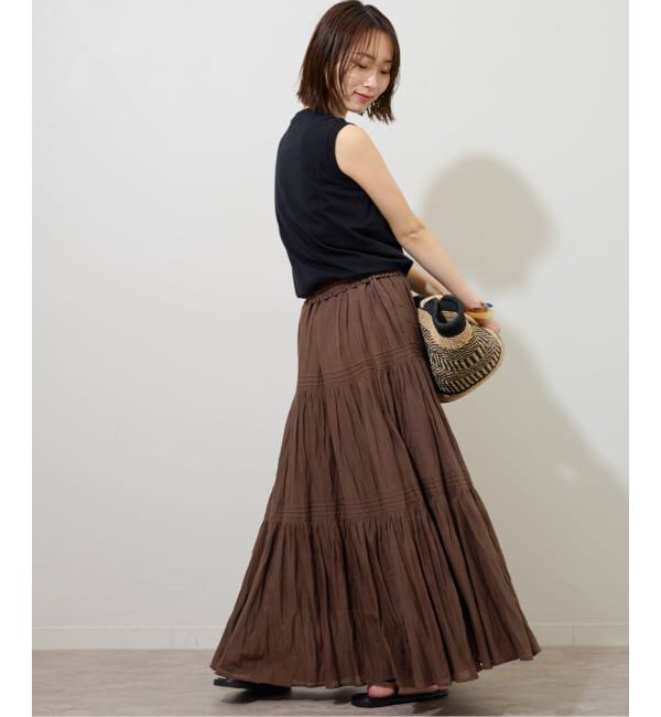JOURNAL STANDARD relume「《WEB限定追加2》コットンボイルクリンクルティアードスカート」|スカート|
