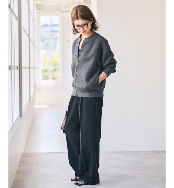 Spick and Span「ダンボールZIPカーディガン」|カーディガン|