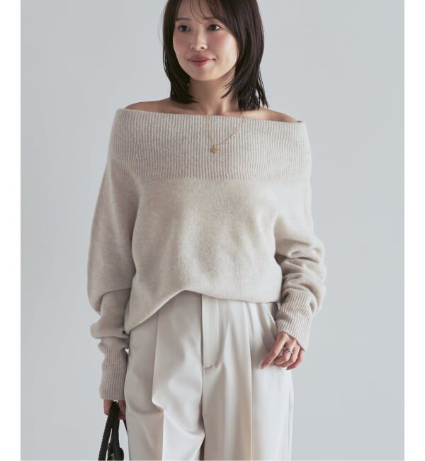 NOBLE「ファインウールニュアンスオフタートルプルオーバー」|ニット・セーター|