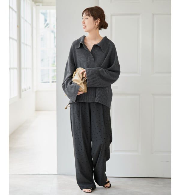 Spick and Span「ルーズウールポロシャツニット」|ニット・セーター|