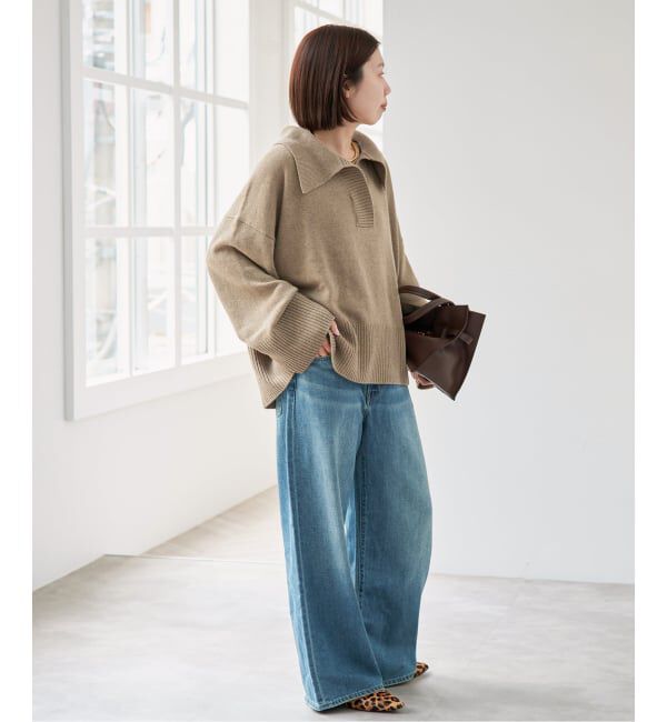 Spick and Span「ルーズウールポロシャツニット」|ニット・セーター|