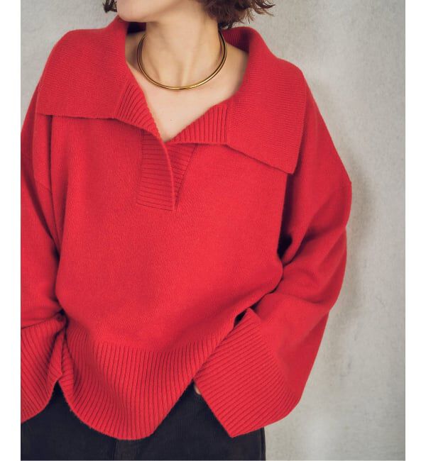 Spick and Span「ルーズウールポロシャツニット」|ニット・セーター|