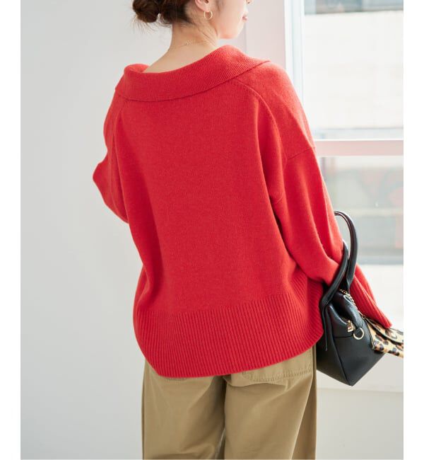 Spick and Span「ルーズウールポロシャツニット」|ニット・セーター|