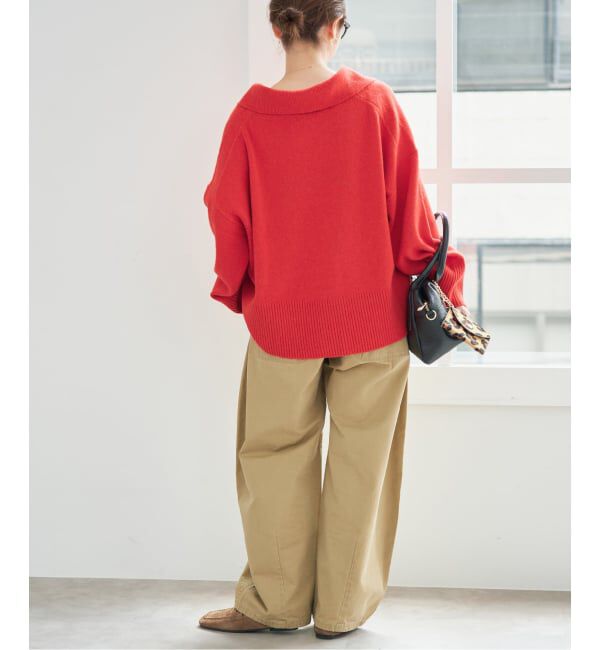 Spick and Span「ルーズウールポロシャツニット」|ニット・セーター|