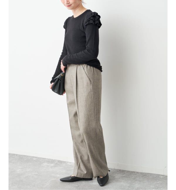 Spick and Span「《WEB限定 / 追加2予約》アルパカ混フリルニット」|ニット・セーター|