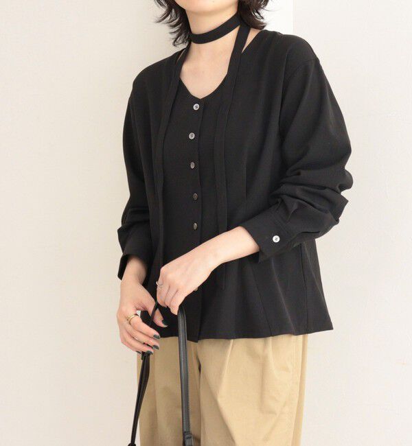 fredy emue「フロントタックボウタイ付きブラウス」|シャツ・ブラウス|