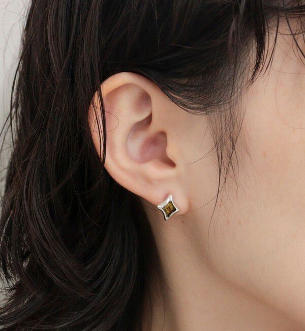 fredy emue「ダイヤカラーピアス」|ピアス|ブラウン