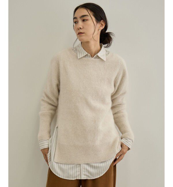 SALON adam et rope'「フォックスカシミアボートネックプルオーバー」|ニット・セーター|