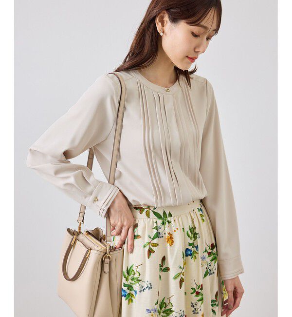 Rope&rsquo;Picnic「【WEB限定】フロントピンタックブラウス/通勤・お仕事」|シャツ・ブラウス|ベージュ(27)