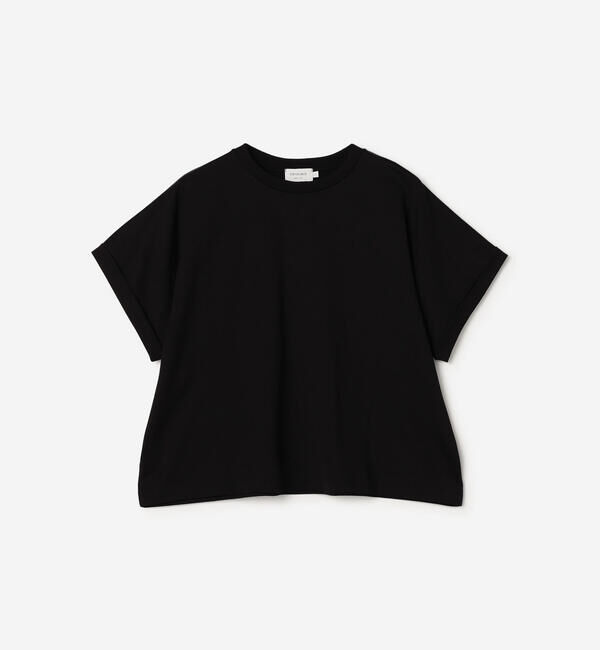handvaerk「handvaerk | 60/2 クルーネック ワイドTシャツ WOMEN」|Tシャツ・カットソー|BLACK