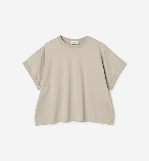 handvaerk「handvaerk | 60/2 クルーネック ワイドTシャツ WOMEN」|Tシャツ・カットソー|WHITE系1