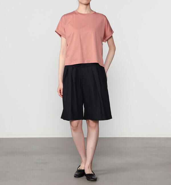 handvaerk「handvaerk | 60/2 クルーネック ワイドTシャツ WOMEN」|Tシャツ・カットソー|