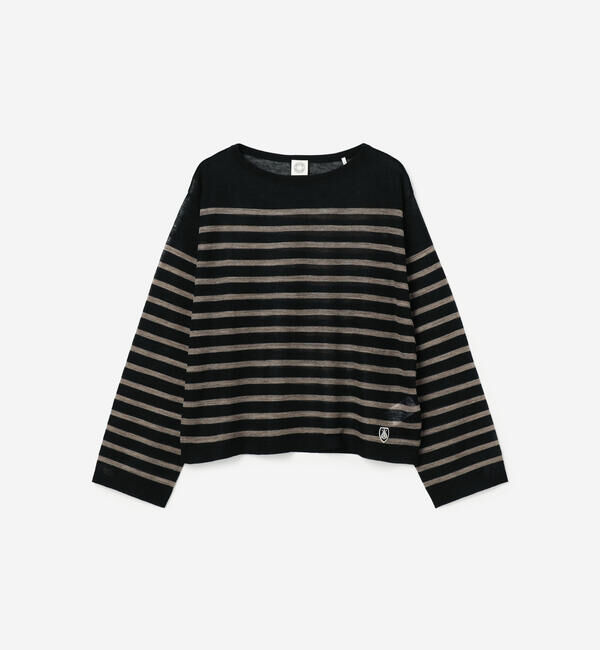 ORCIVAL「ORCIVAL | クルーネック シアーニットプルオーバー WOMEN」|ニット・セーター|BLACK系1