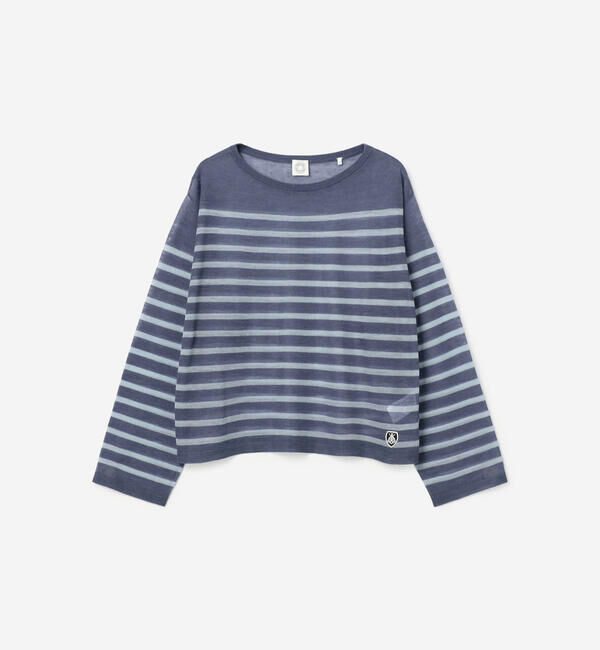 ORCIVAL「ORCIVAL | クルーネック シアーニットプルオーバー WOMEN」|ニット・セーター|BLUE系1