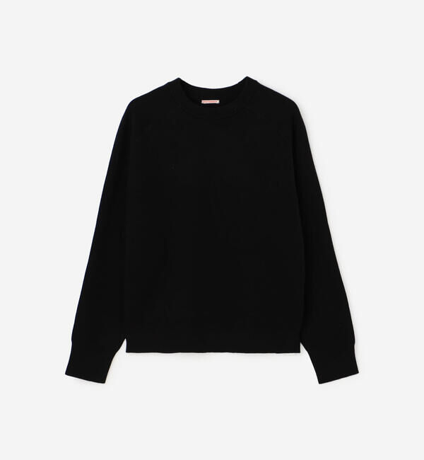  「RYE TENDER | コットンカシミア ラグランニット WOMEN」|ニット・セーター|BLACK