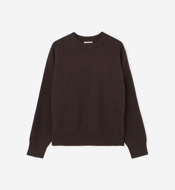  「RYE TENDER | コットンカシミア ラグランニット WOMEN」|ニット・セーター|BROWN
