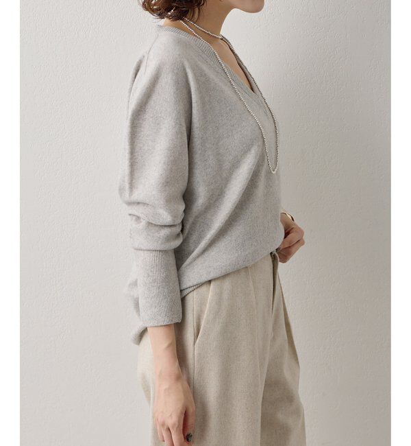  「【Drawing Numbers】ソフトウールVネックイージーニット」|ニット・セーター|