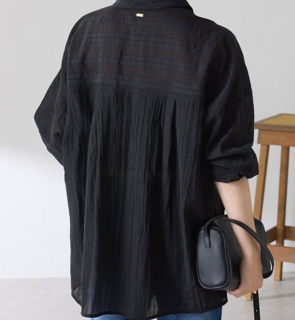  「【ロングシーズン着やすい】シャドーストライプオーバーシャツ」|シャツ・ブラウス|