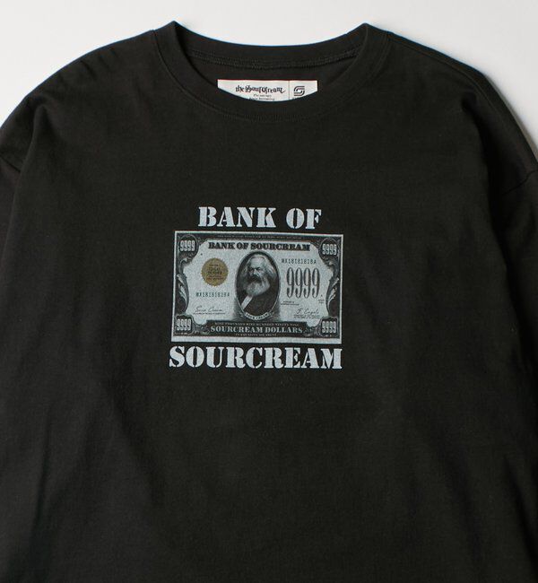  「【Sourcream/UINSEX】マルクス紙幣レイヤードワッフルトップス」|Tシャツ・カットソー|