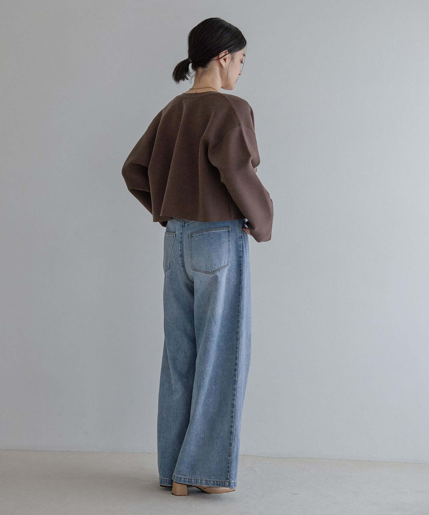A part by 「【毛玉になりにくい】WEB限定/スポンディッシュキンボタンクルーカーディガン」|ニット・セーター|