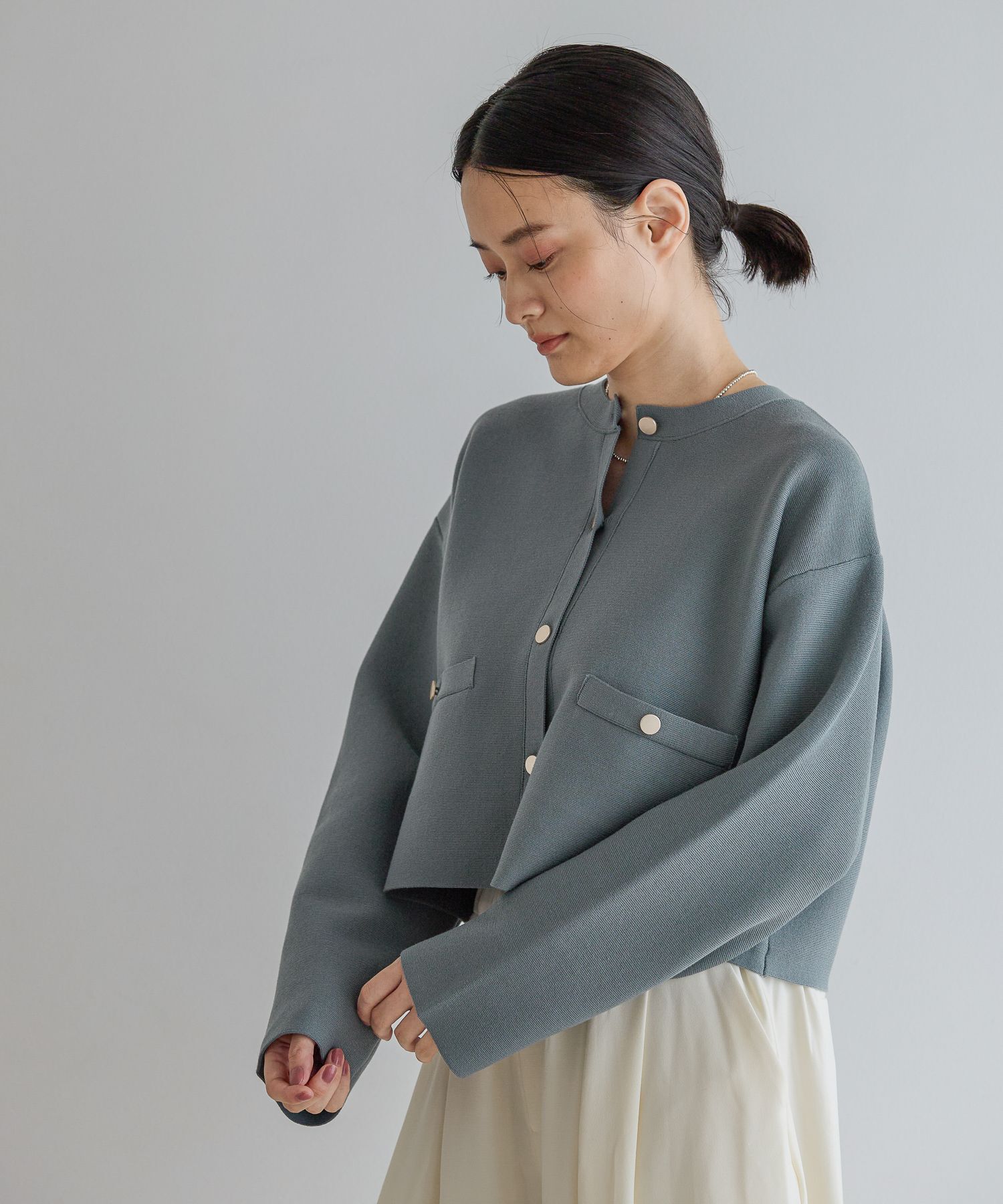 A part by 「【毛玉になりにくい】WEB限定/スポンディッシュキンボタンクルーカーディガン」|ニット・セーター|
