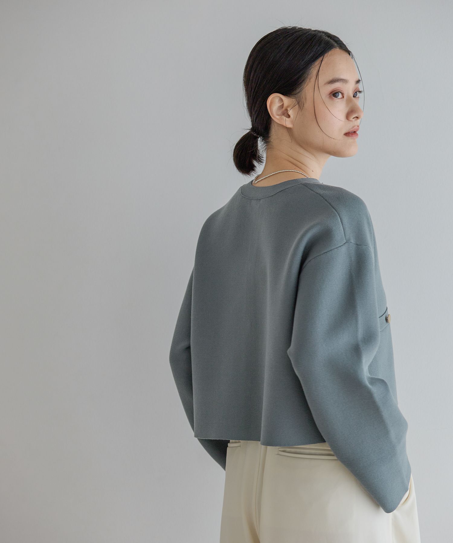 A part by 「【毛玉になりにくい】WEB限定/スポンディッシュキンボタンクルーカーディガン」|ニット・セーター|