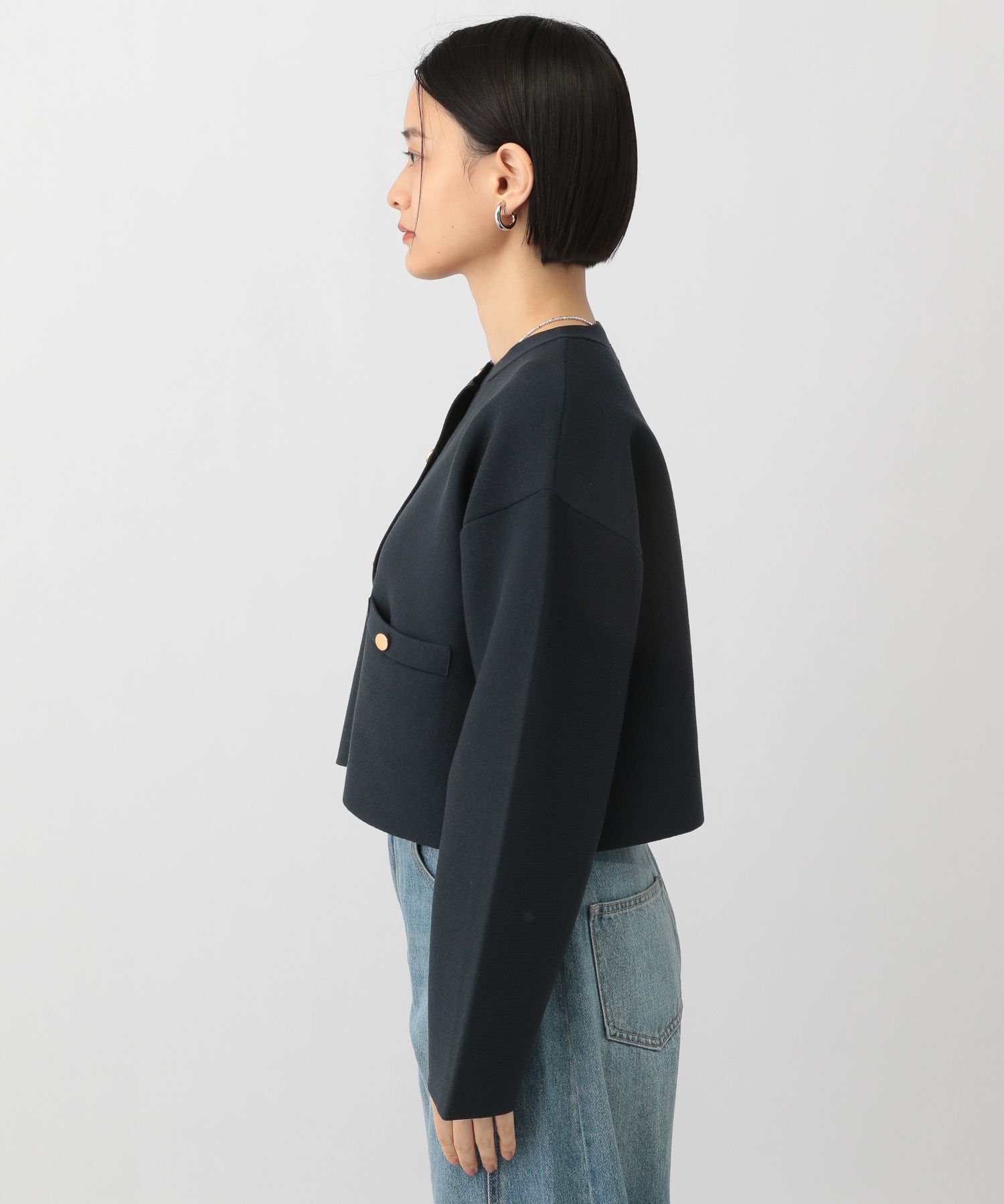 A part by 「【毛玉になりにくい】WEB限定/スポンディッシュキンボタンクルーカーディガン」|ニット・セーター|