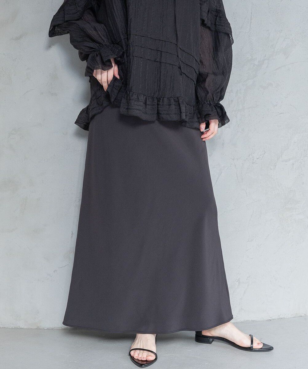 A part by 「【OUTLET】フィブリルナロースカート」|スカート|ブラック