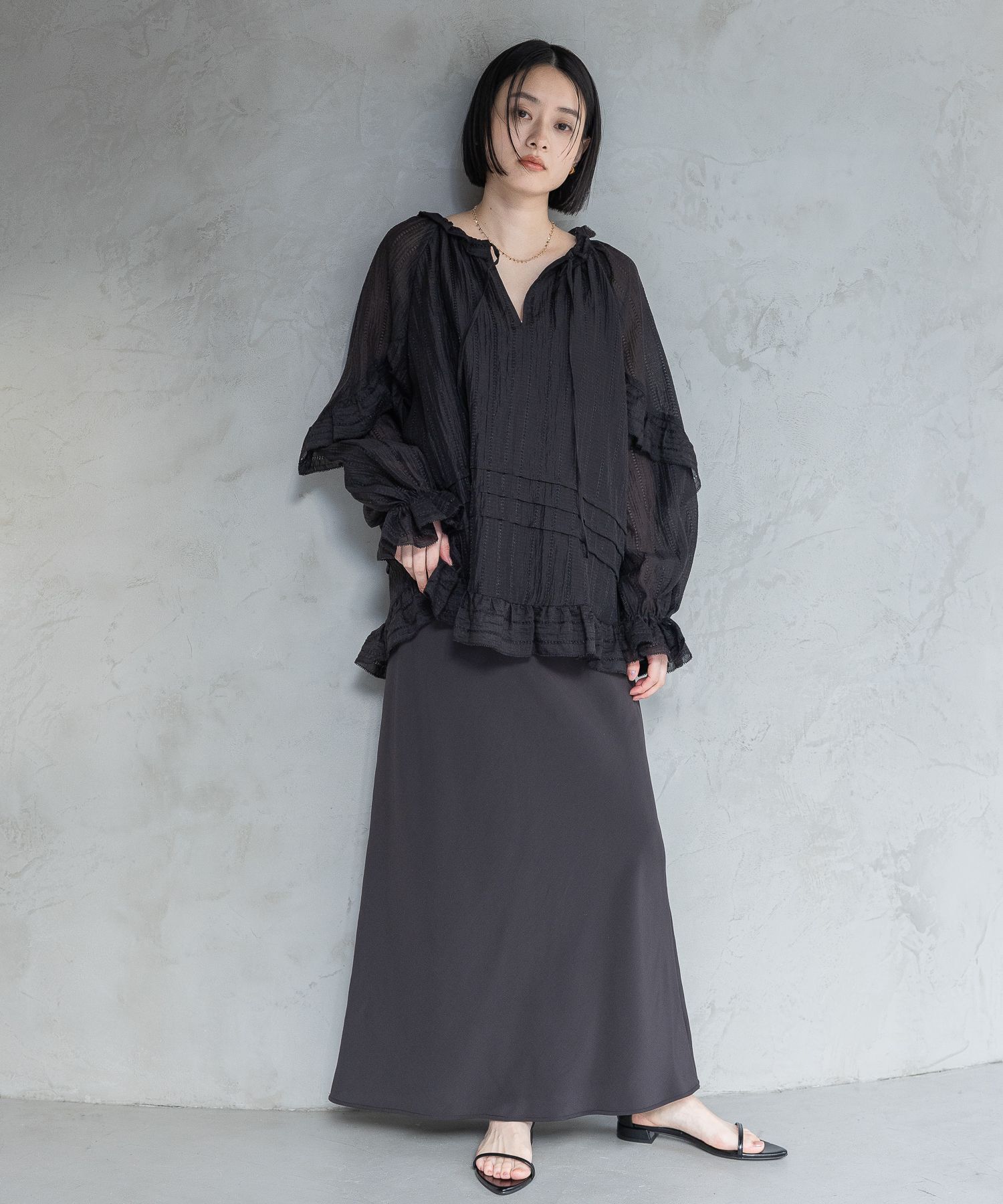 A part by 「【OUTLET】フィブリルナロースカート」|スカート|