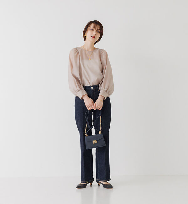 Rouge vif「シアーパフスリーブブラウス」|シャツ・ブラウス|