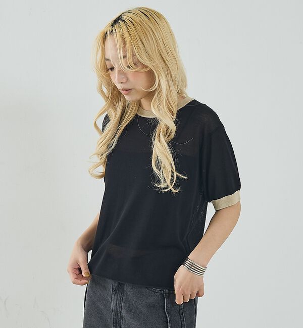 NOMINE「リンガー ニット Tシャツ」|Tシャツ・カットソー|