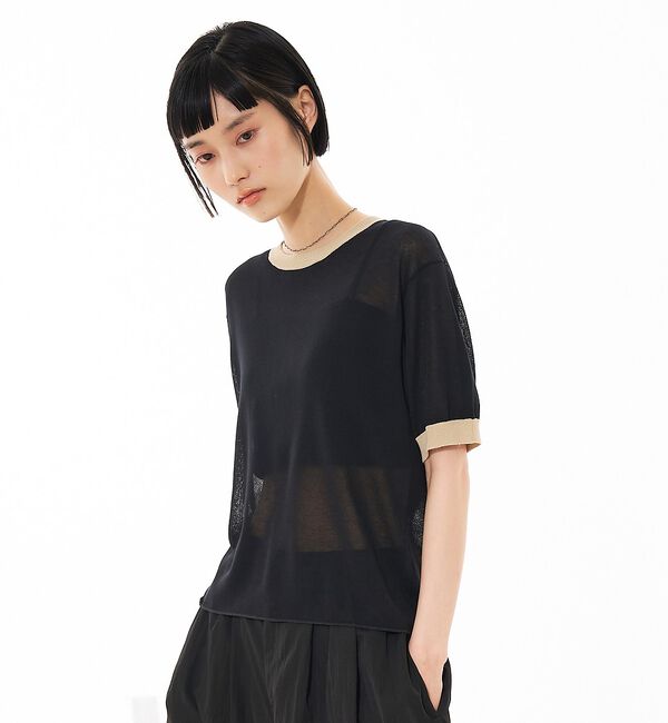 NOMINE「リンガー ニット Tシャツ」|Tシャツ・カットソー|