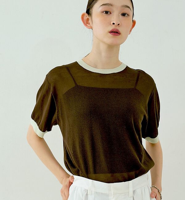 NOMINE「リンガー ニット Tシャツ」|Tシャツ・カットソー|