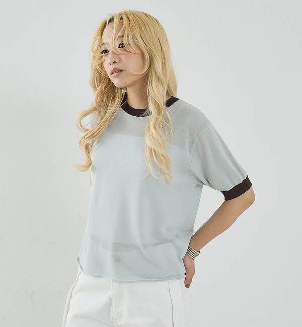 NOMINE「リンガー ニット Tシャツ」|Tシャツ・カットソー|