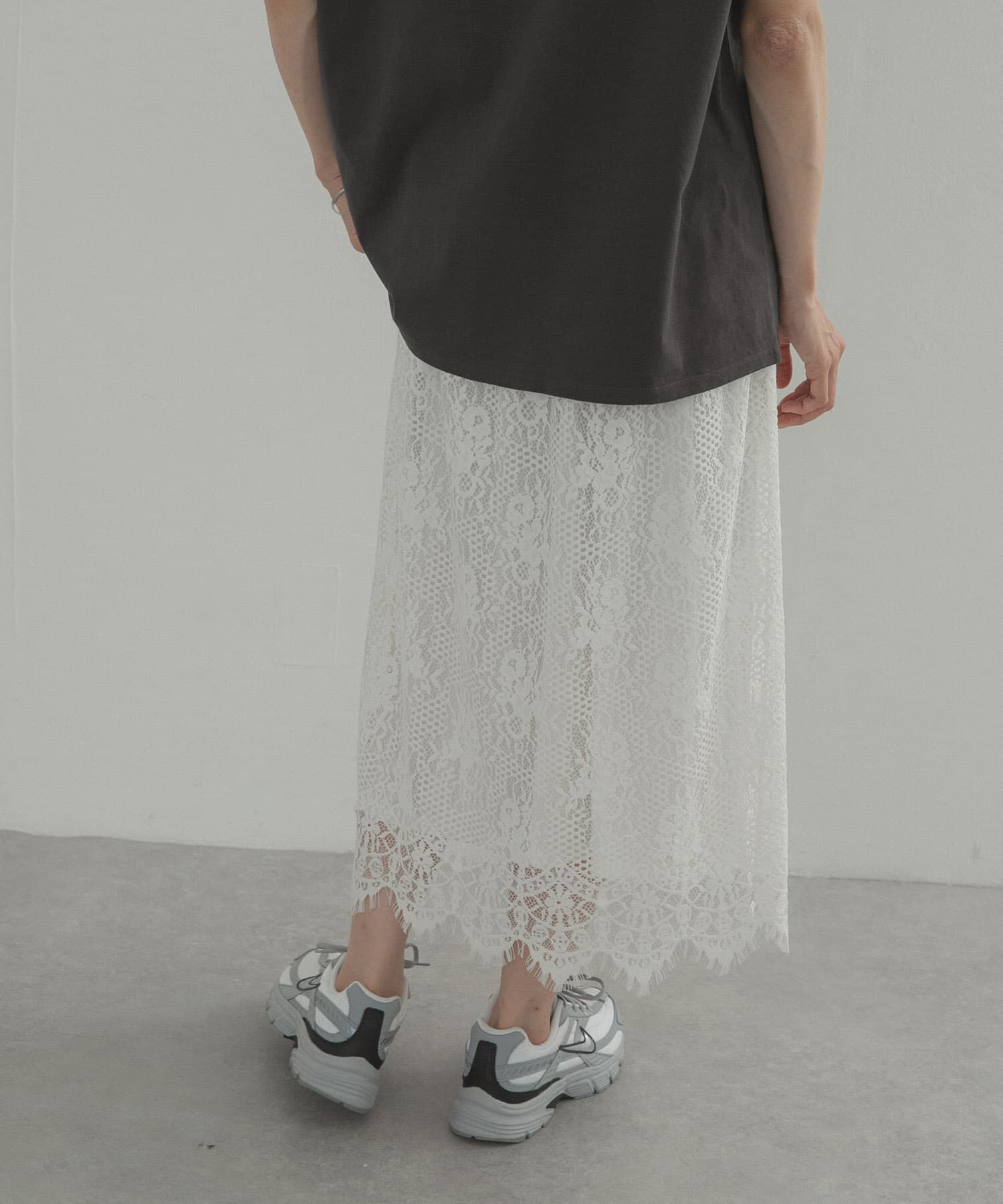 URBAN RESEARCH DOORS「2wayフロッキーレーススカート」|スカート|