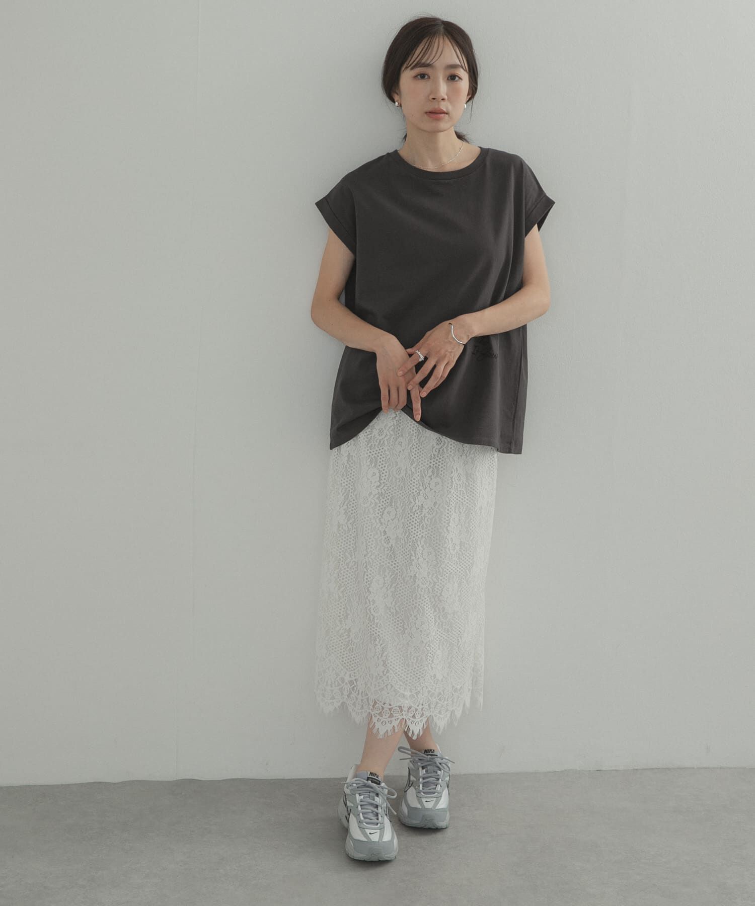 URBAN RESEARCH DOORS「2wayフロッキーレーススカート」|スカート|