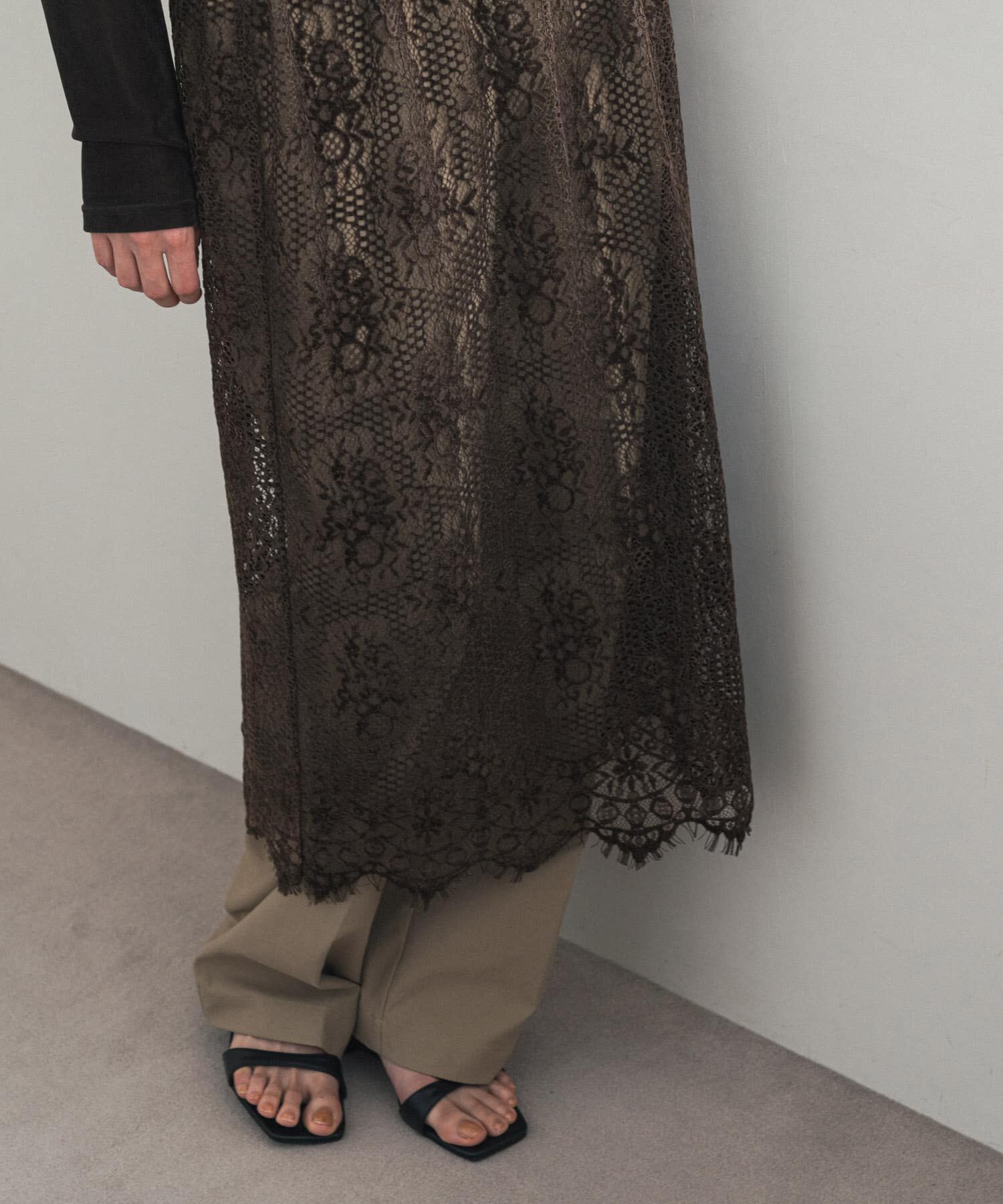 URBAN RESEARCH DOORS「2wayフロッキーレーススカート」|スカート|