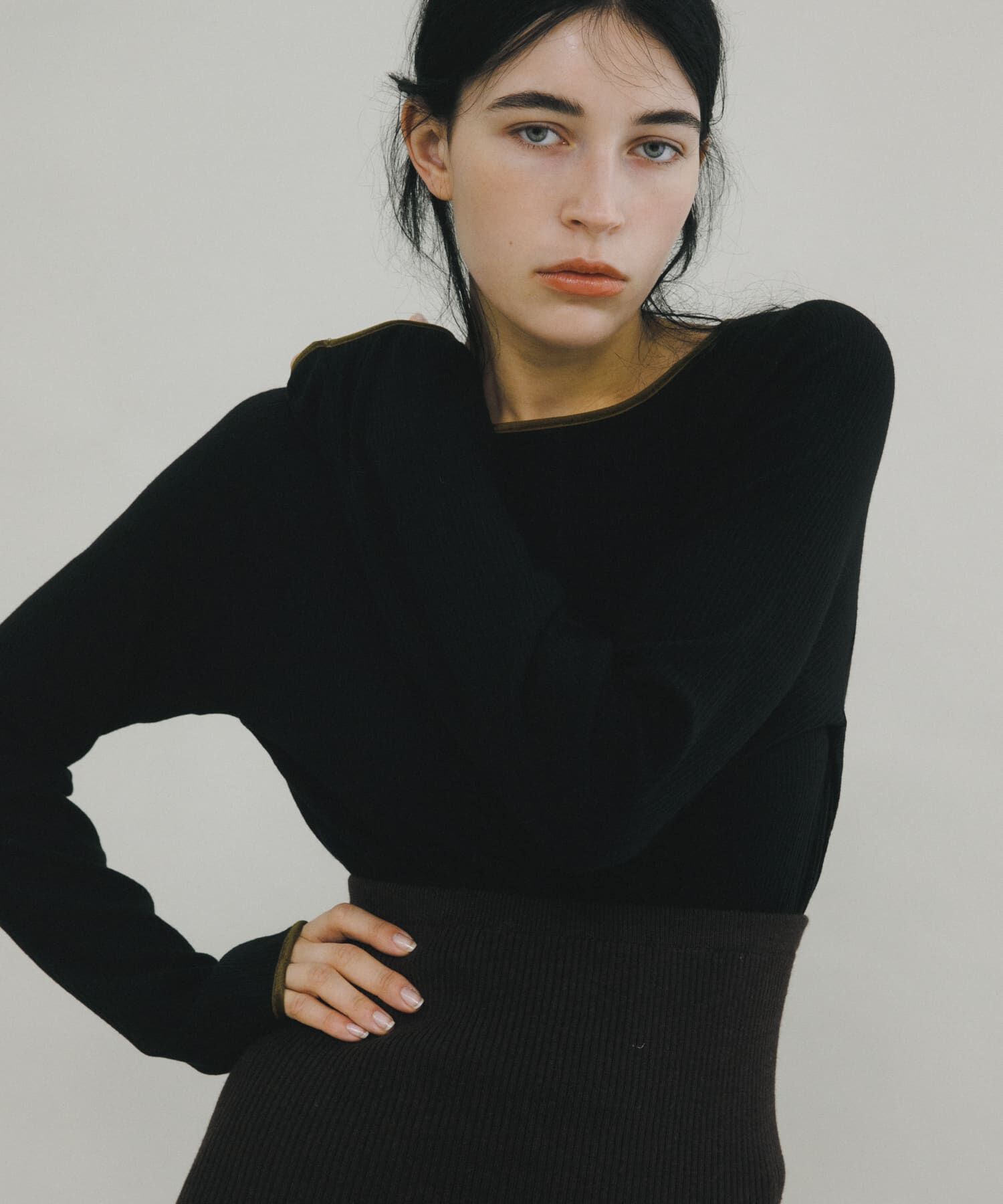 LAATO「piping velor long tee」|Tシャツ・カットソー|ブラック