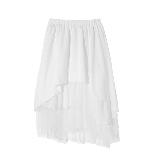 MIDIUMISOLID「MIDIUMISOLID for Ladies アシンメトリーティアードスカート」|スカート|
