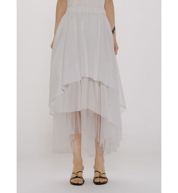 MIDIUMISOLID「MIDIUMISOLID for Ladies アシンメトリーティアードスカート」|スカート|