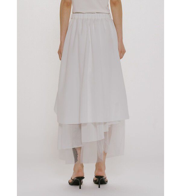 MIDIUMISOLID「MIDIUMISOLID for Ladies アシンメトリーティアードスカート」|スカート|