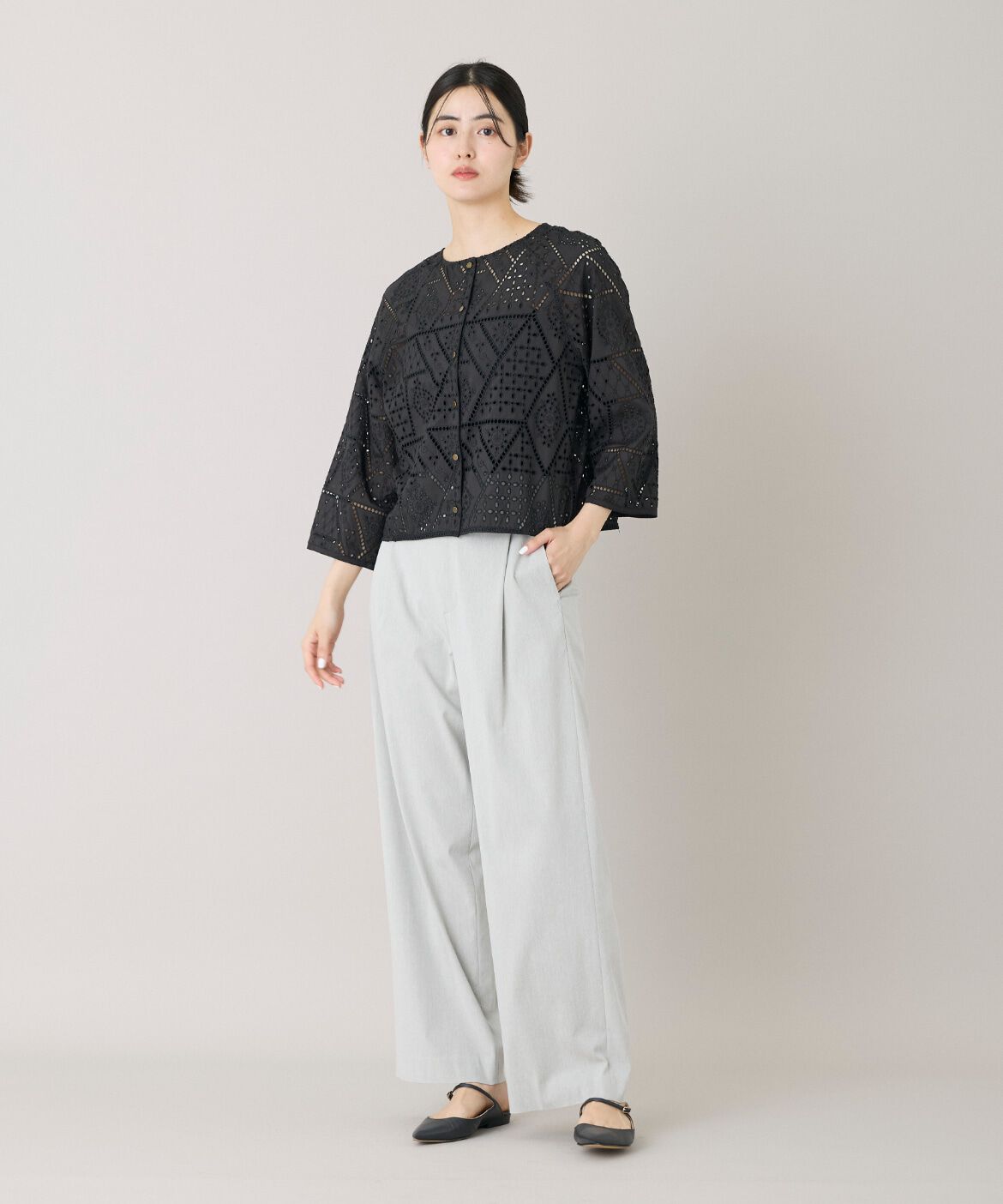 Le Souk「《大きいサイズ》2WAYレースブラウス」|シャツ・ブラウス|