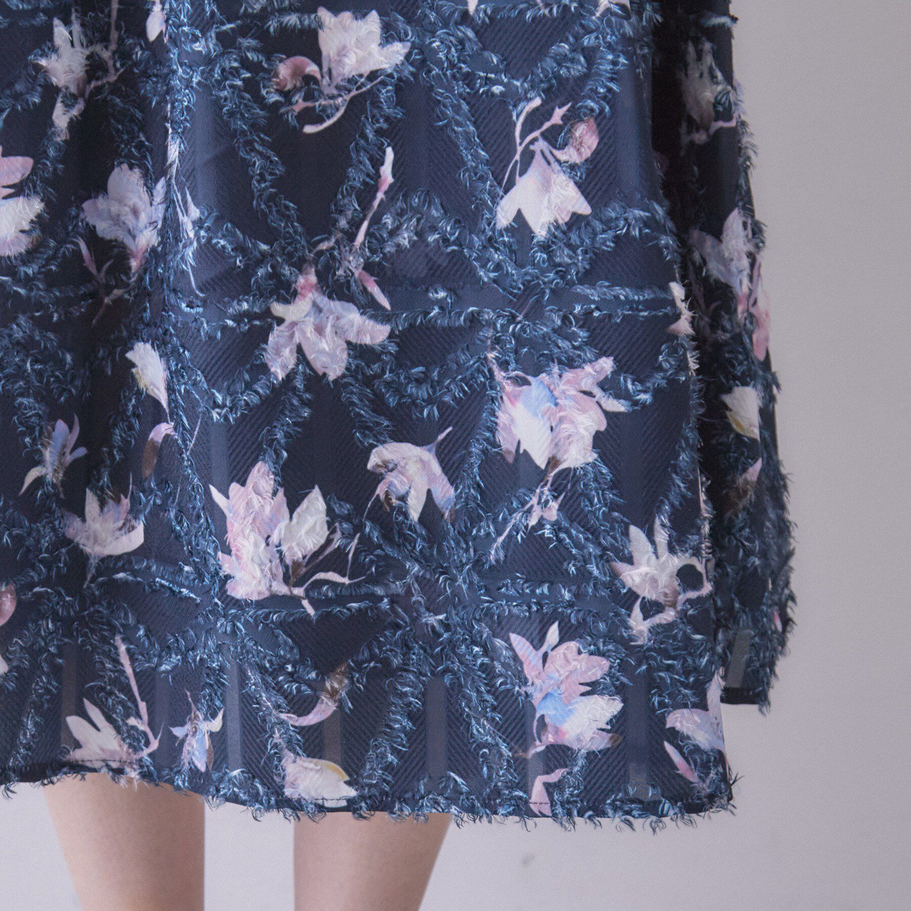 index「シャギージャカード花柄タックフレアスカート【洗濯機OK／イージーアイロン】」|スカート|