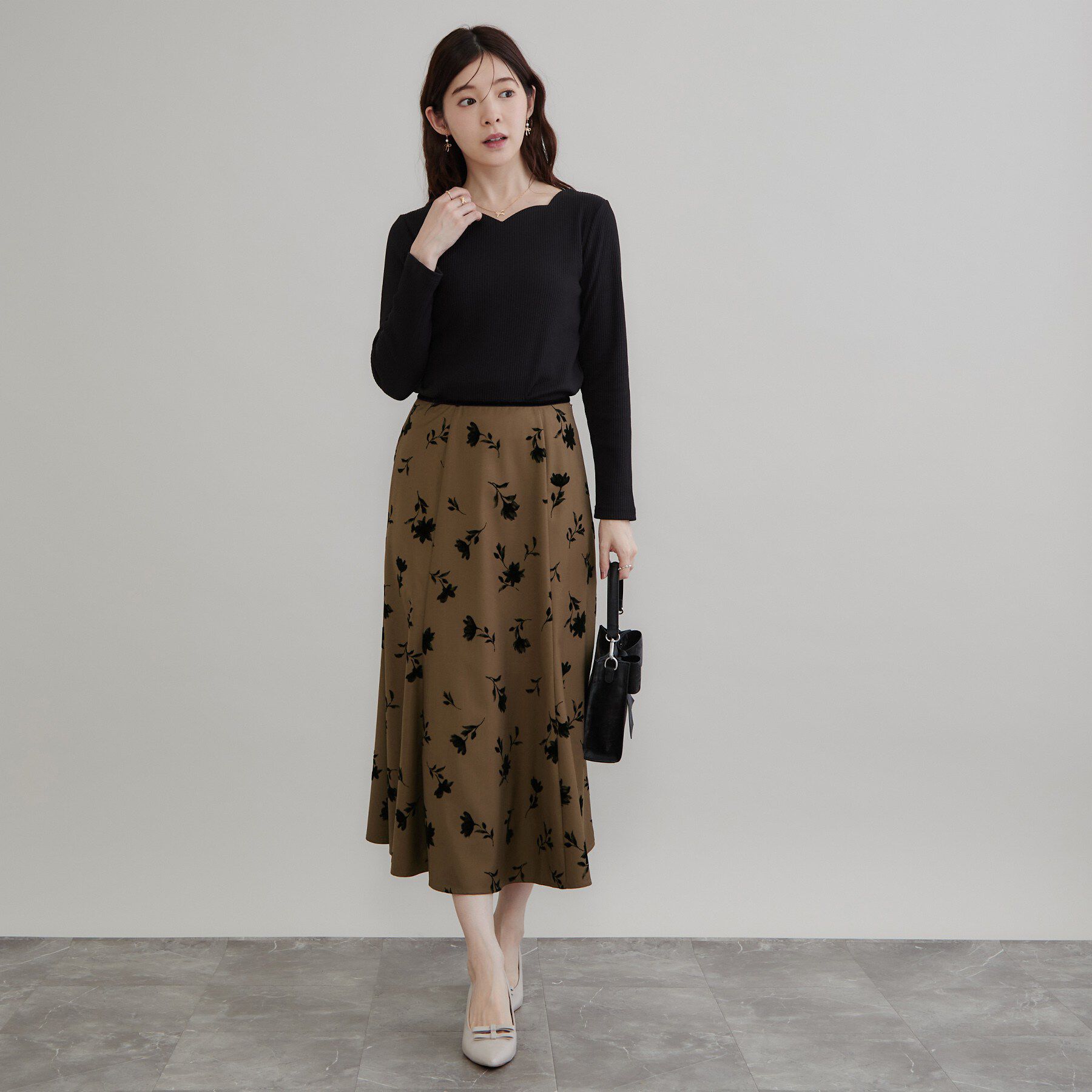 Couture broach「フロッキーフラワーマーメイドスカート」|スカート|