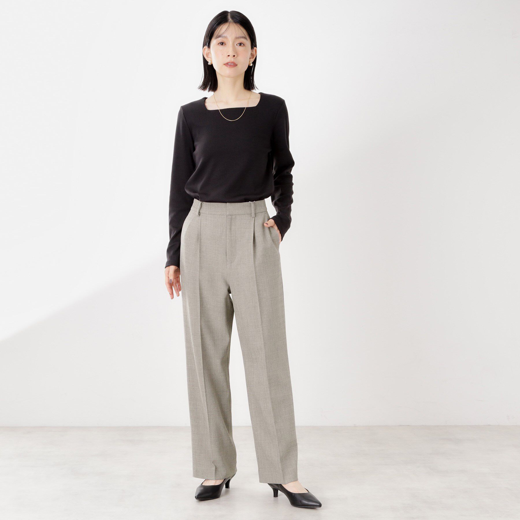 THE SHOP TK「ビジネスセミワイドパンツ【セットアップ可/洗濯機OK】/CAVIANシリーズ」|その他|