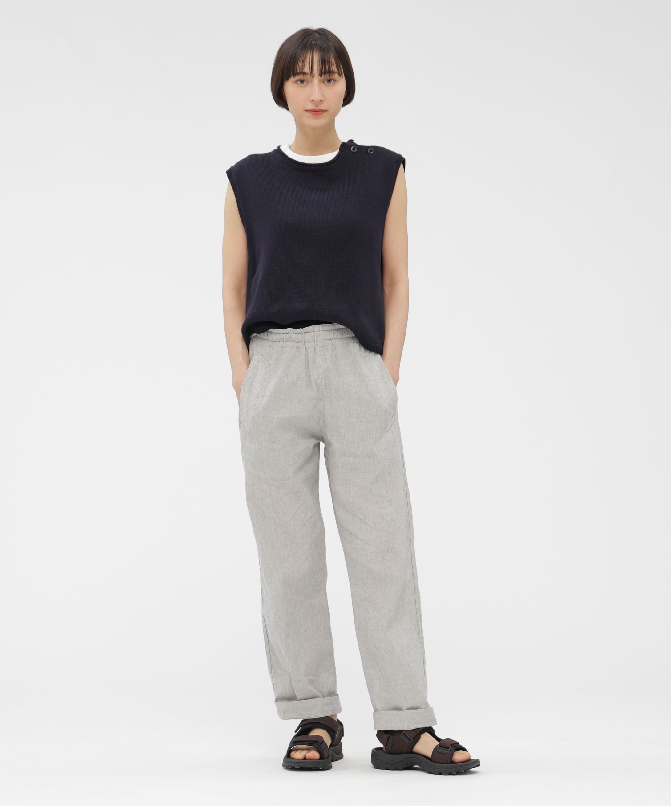 MHL.「FADED LINEN COTTON PLAINWEAVE TROUSERS」|その他|