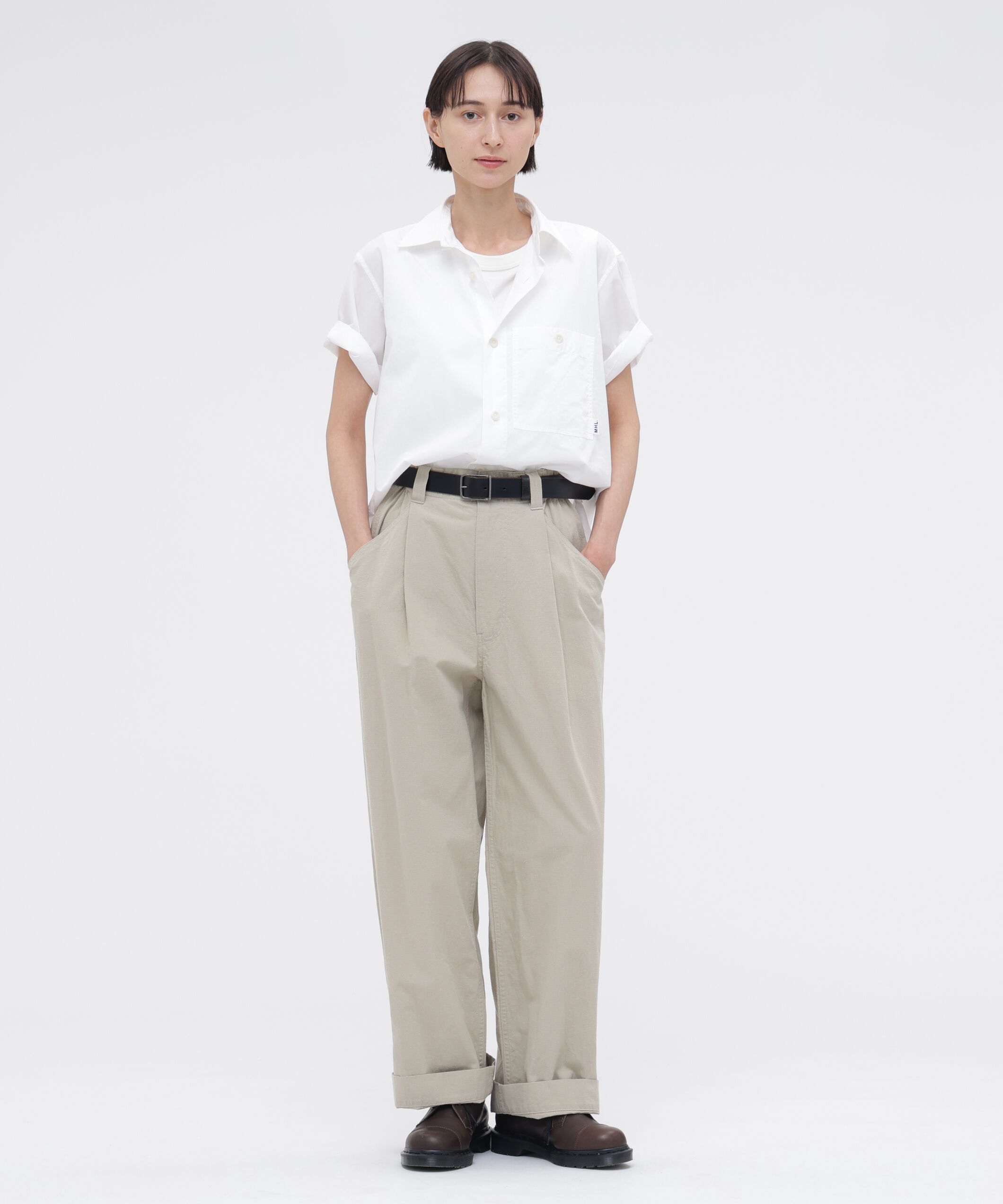 MHL.「MHL. UTILITY WEAR PIECE DYED COTTON POPLIN SHIRT」|シャツ・ブラウス|