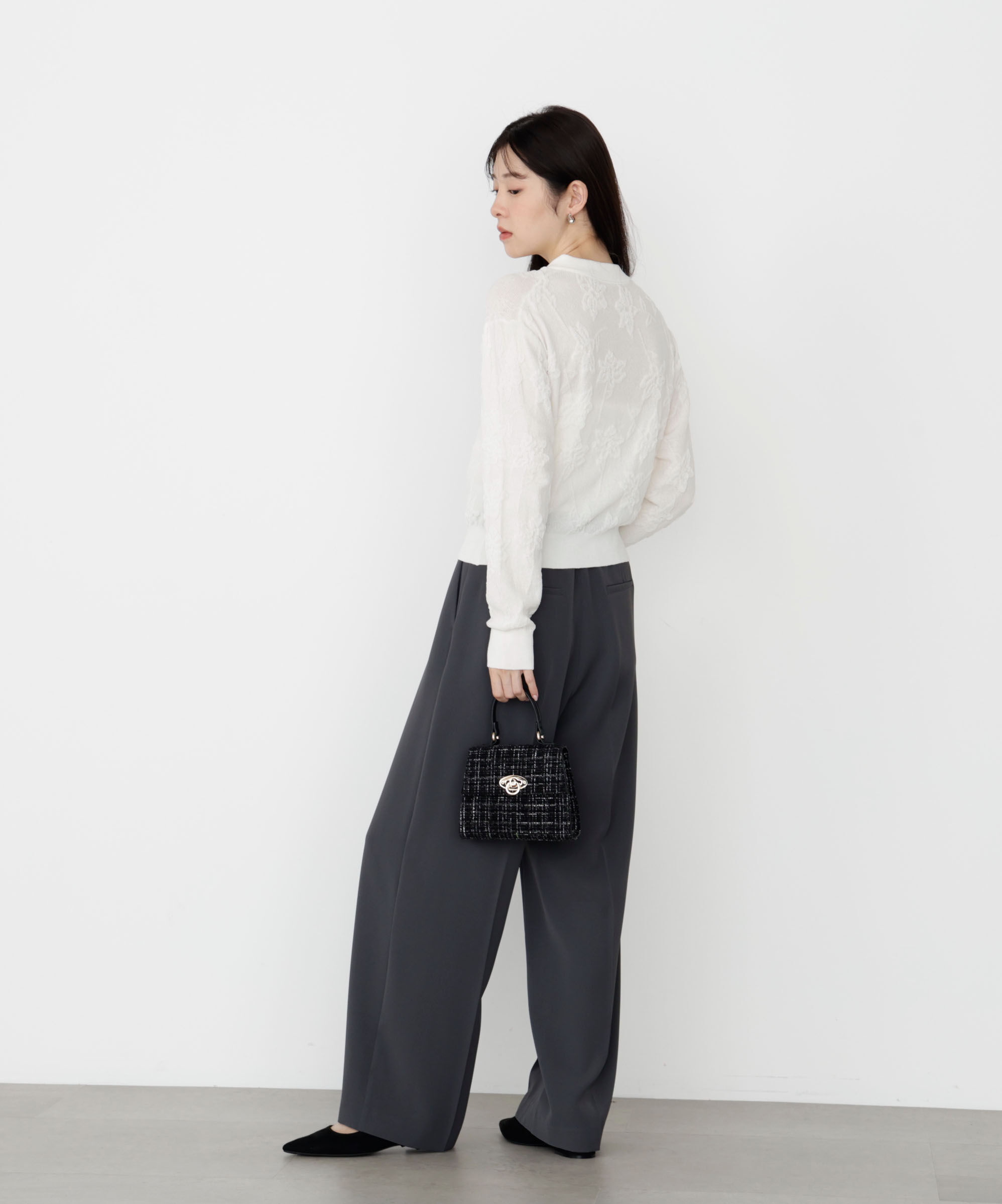 PROPORTION BODY DRESSING「ジャガードレースポロ 25AW」|ニット・セーター|