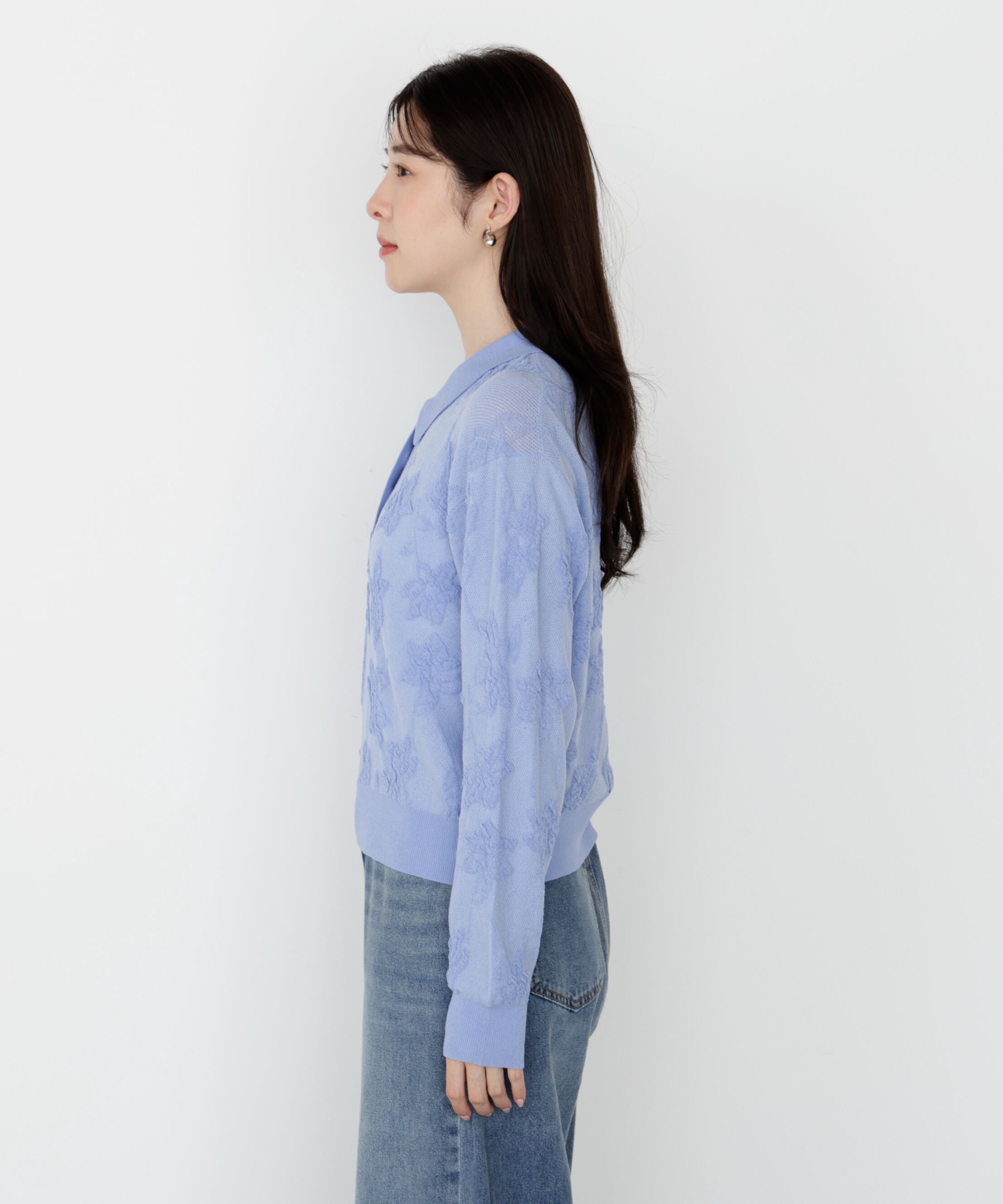 PROPORTION BODY DRESSING「ジャガードレースポロ 25AW」|ニット・セーター|