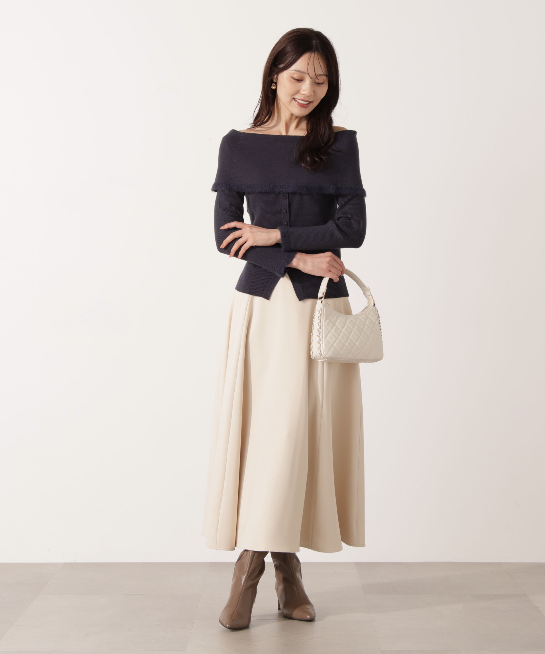 PROPORTION BODY DRESSING「ポイントフェザーオフショルニット」|ニット・セーター|